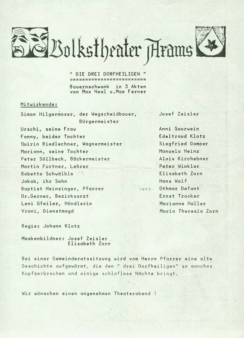 Volkstheater Axams - Treibjagd in die Ehe 1981